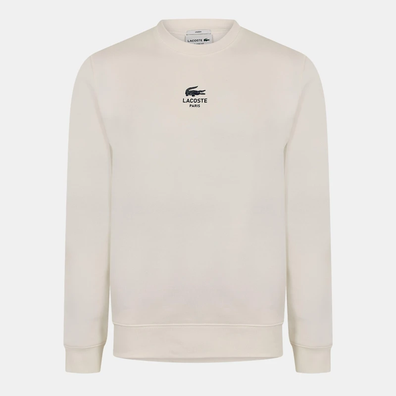 Image of Lacoste Mens Crew Sweatshirt White 70V male S