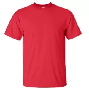 Image of Gildan Mens Ultra Cotton Short Sleeve T-Shirt (S) (Red)