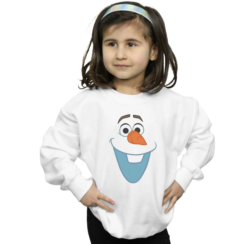 Image of Disney Frozen Olaf Face Sweatshirt White female