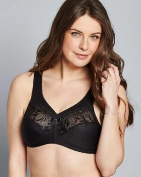 Image of Glamorise Full Cup Non Wired Black Bra
