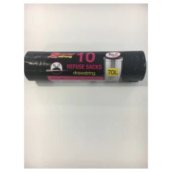 Image of Tidyz Drawstring Refuse Sacks 70L Pack 10 - B1528