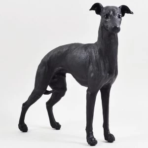 Image of Large Greyhound Standing Up Cold Cast Bronze Sculpture 21cm