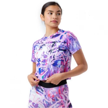 Image of Hype x Nerf Logo Kids Cropped T-Shirt - Purple