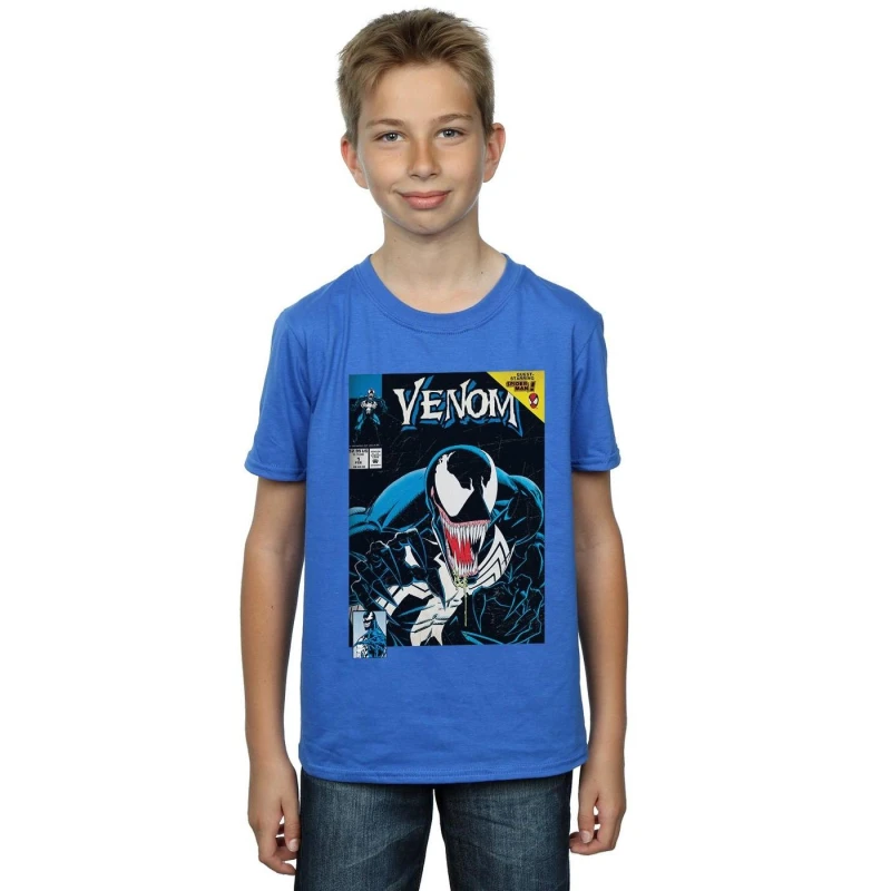 Image of Marvel Comics Venom Comic Cover T-Shirt Blue male