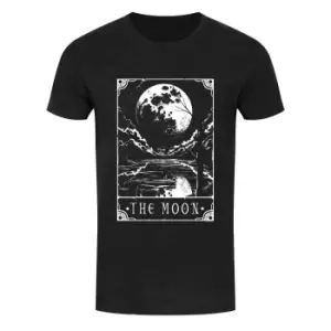 Image of Deadly Tarot Mens The Moon T Shirt (S) (Heather Black)