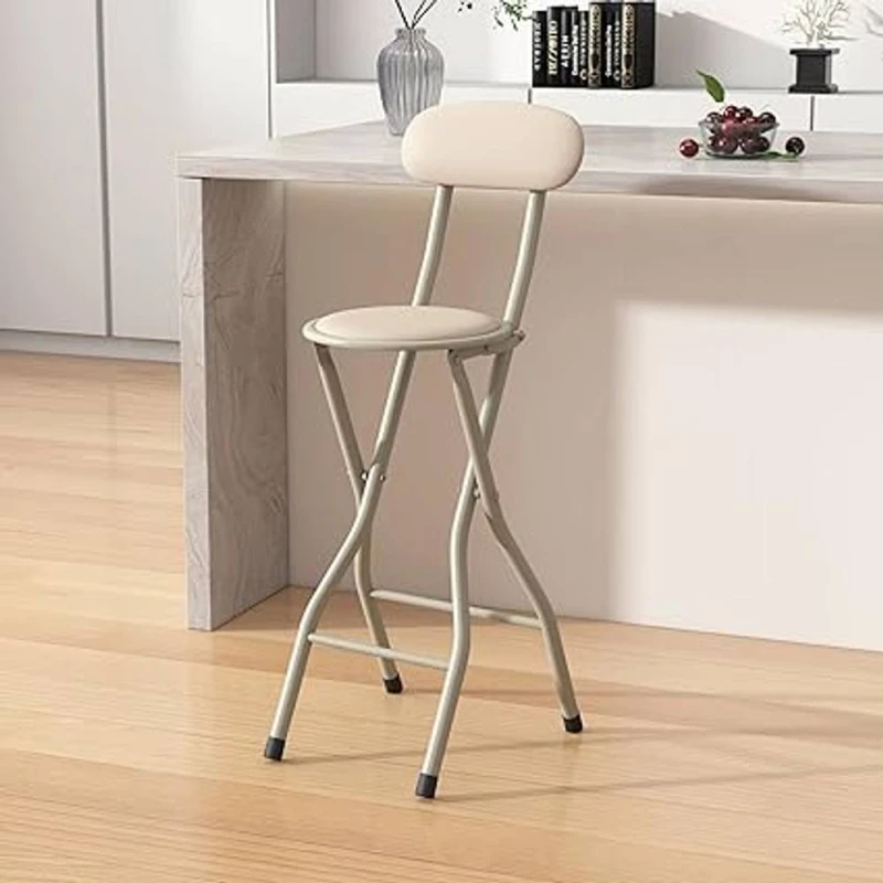Image of MCC Direct Folding Breakfast Bar Stool padded High Chair Single Grey in Beige Beige Unisex