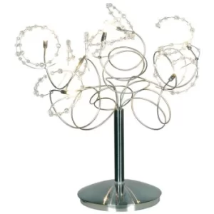 Image of Linea Verdace Bead Table Lamp Satin Nickel