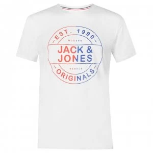 Image of Jack and Jones Originals Channing T Shirt - Cloud Dancer