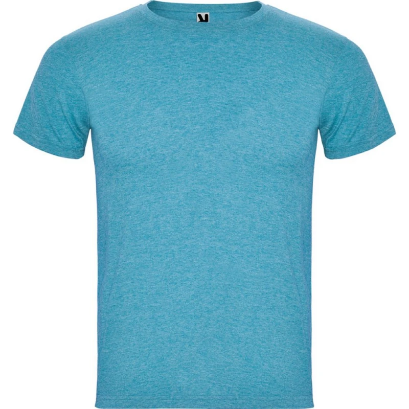 Image of ROLY ROLY Men Fox Heather Short-Sleeved T-Shirt in Turquoise Size: Small Turquoise S Male 5063574544023