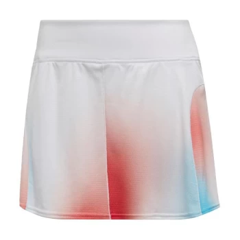 Image of adidas Melbourne Tennis Printed Match Skirt Womens - White / Black / Vivid Red