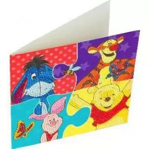 Image of Crystal Art Winnie The Pooh Puzzle 18 x 18cm Card CCK-DNY806 10299CB