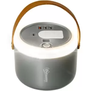 Image of Outsunny - 153.6Wh/48000mAh Portable Power Station with LED Flashlight, dc Outlet - Grey