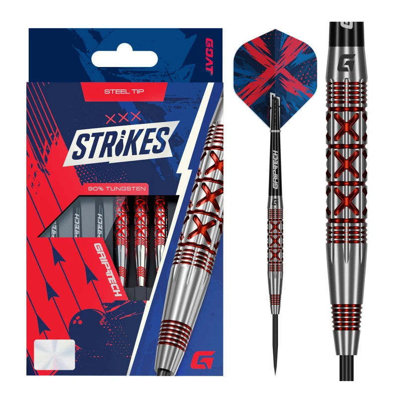Image of GOAT GOAT Strike Tungsten Steel tip Darts Red unisex 23.5g