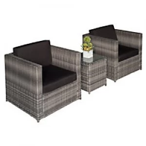 Image of Outsunny Rattan Sofa Set 860-073V01GY Grey, Black