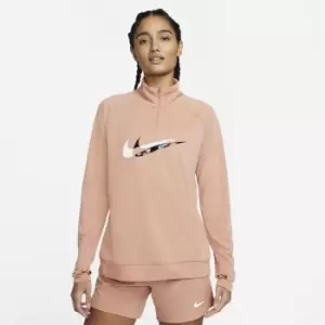 Image of Nike DriFit Swoosh Midlayer Zip Top Womens - Pink