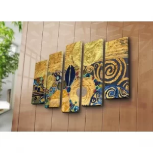 Image of 5PATK-234 Multicolor Decorative Canvas Painting (5 Pieces)