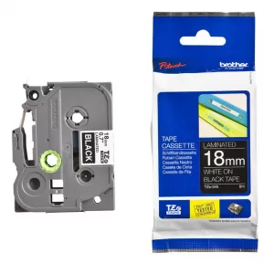 Image of Brother TZE-345 P-touch White On Black Tape 18mm x 8m