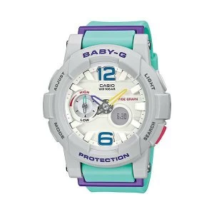 Image of Casio Baby-G Standard Analog-Digital Watch BGA-180-3B - White Teal
