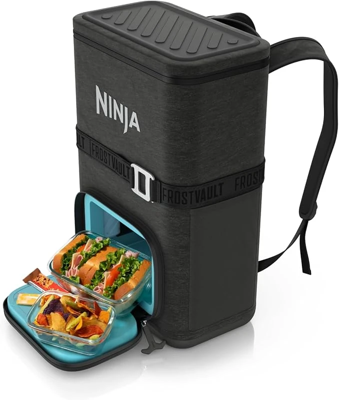 Image of Ninja Outdoor Portable FrostVault Go 17L 24 Can Backpack Soft Cooler in Grey Grey Unisex