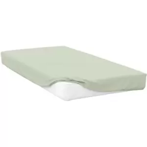 Image of Belledorm Percale Extra Deep Fitted Sheet (Double) (Apple Green) - Apple Green