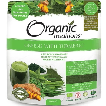 Image of Organic Tradition Probio Super Greens & Turmeric - 100g