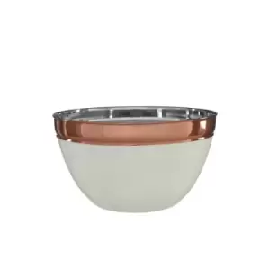Image of Premier Housewares Large Mixing Bowl - Cream/Copper