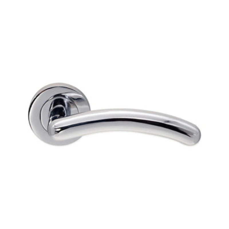 Image of Spira Brass Taurus Lever Door Handle Polished Chrome