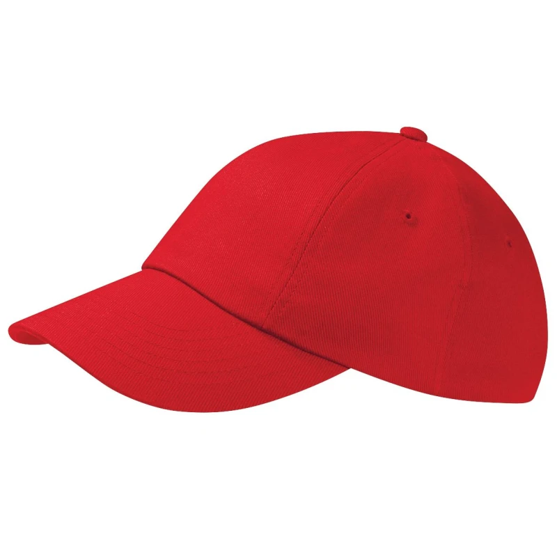 Image of Beechfield Beechfield Men Low Profile Heavy Cotton Drill Cap Headwear in Red Red One Size Male 5055747773743