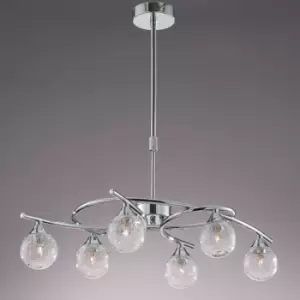 Image of Lotto 6-Light Pendant Lamp Chrome