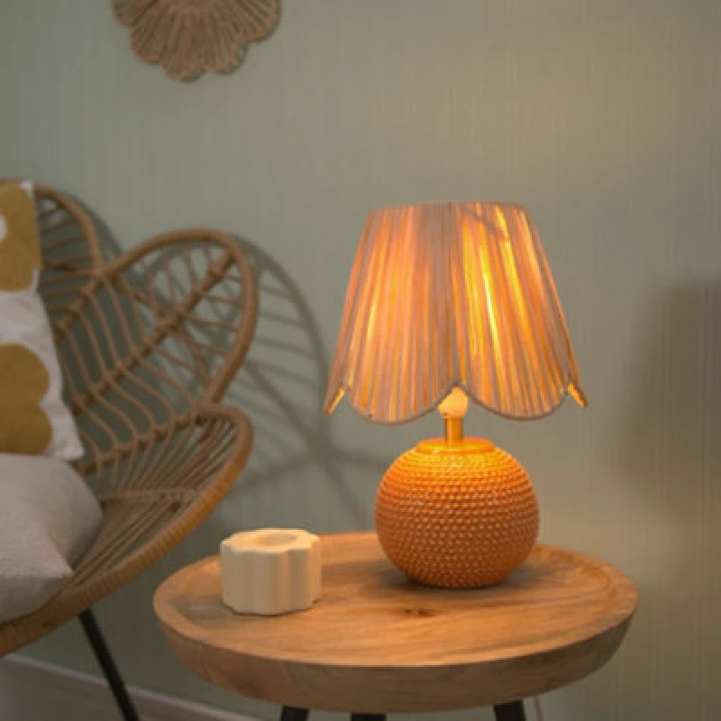 Image of Peach Ceramic Table Lamp