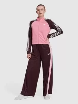 Image of adidas Teamsport Tracksuit - Pink, Size 2XL, Women