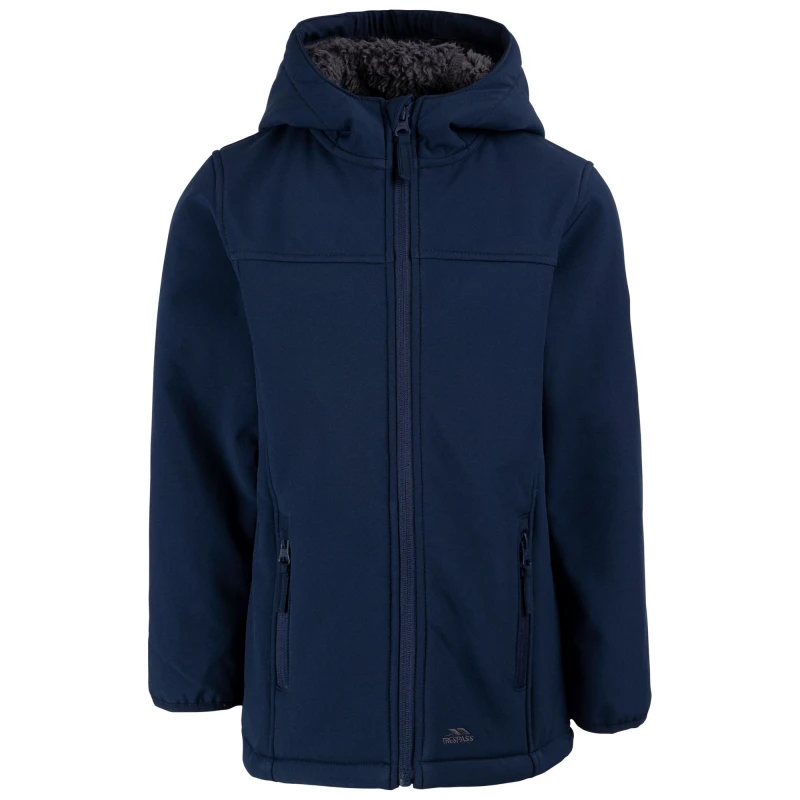 Image of Trespass Kristen Soft Shell Jacket in Navy Size: 11-12 Years Navy Unisex 11-12 Years