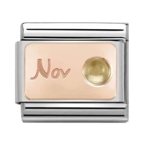 Image of Nomination CLASSIC Rose Gold November Citrine Charm 430508/11