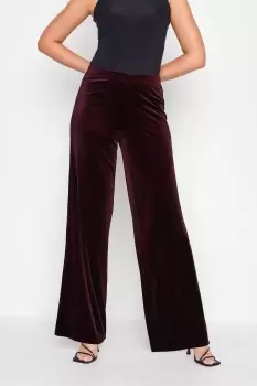 Image of Tall Velvet Wide Leg Trousers