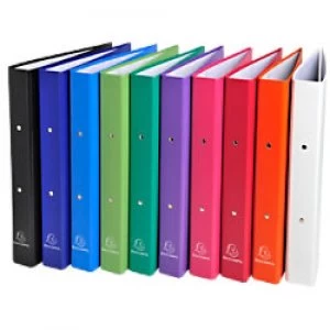 Image of Exacompta Ring Binder Polypropylene A4 2 ring 30 mm Assorted Colours Pack of 20