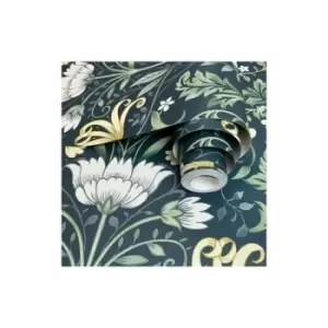 Image of Holden Vintage Floral Navy Vintage Retro Style Art Nouveau Smooth Wallpaper