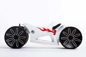 Image of Prince Lionheart yoMoto White with Red Flames