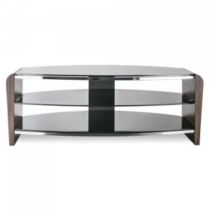 Image of FRN1100 Francium 1100mm Glass AV Rack - Black & Walnut