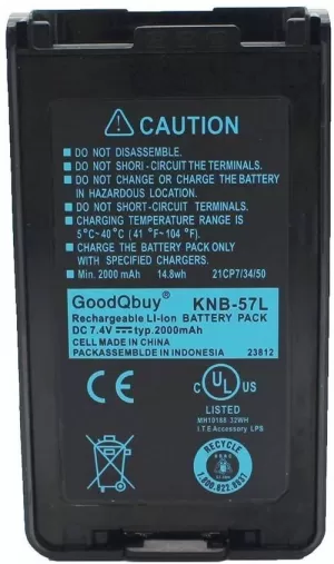 Image of Walkie talkie battery Beltrona replaces original battery KNB 21A 7.2 V