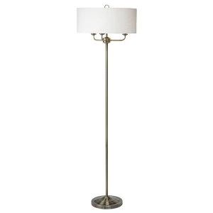 Image of Robert Dyas Village At Home Grantham Floor Lamp - Brass
