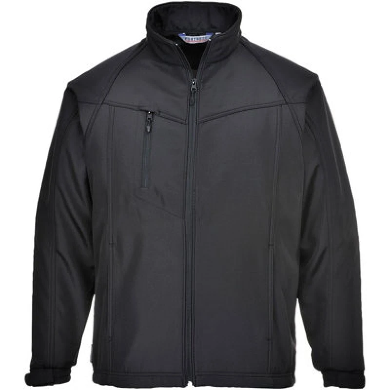 Image of Portwest Oregon Mens Softshell Jacket TK40BKR4XL Colour: Black