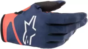 Image of Alpinestars Radar 22 Motocross Gloves, red-blue Size M red-blue, Size M