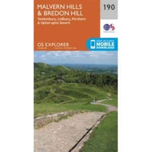 Image of Malvern Hills and Bredon Hill by Ordnance Survey (Sheet map, folded, 2015)