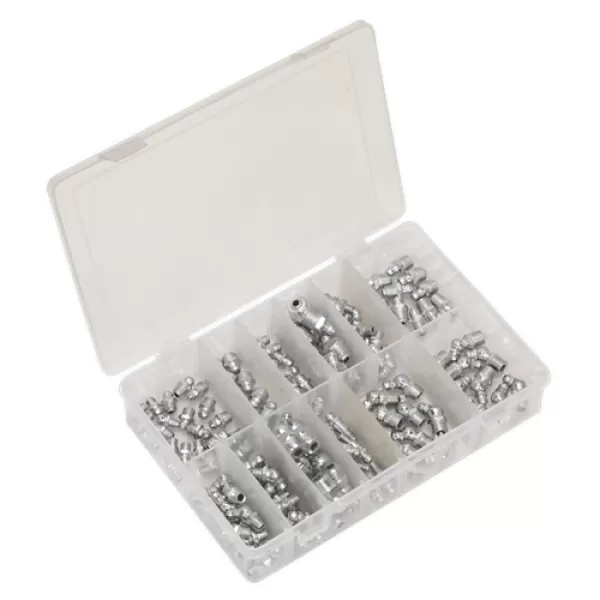 Image of Genuine SEALEY AB009GN Grease Nipple Assortment 130pc - Metric, BSP & UNF