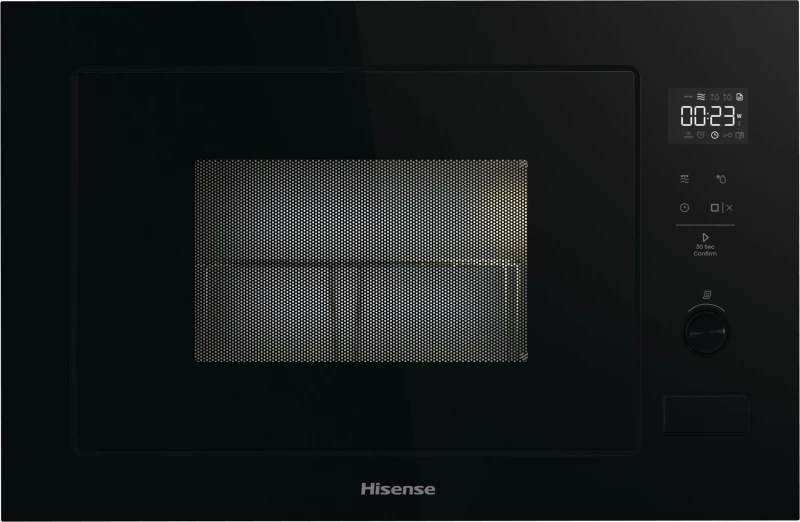 Image of Hisense BIM325G52BGUK 25 Litre 39cm High, Built In Small Microwave With Grill - Black