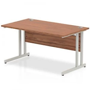 Image of Impulse Cantilever 1400 Rectangle Desk Walnut