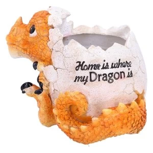 Image of Home is Where My Dragon is Orange Dragon Pot