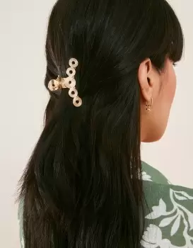 Image of Accessorize Girl's Metal Circles Claw Clip, Size: L 6 cm