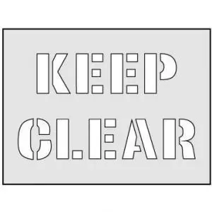 Image of Keep Clear Stencil 400 x 600mm