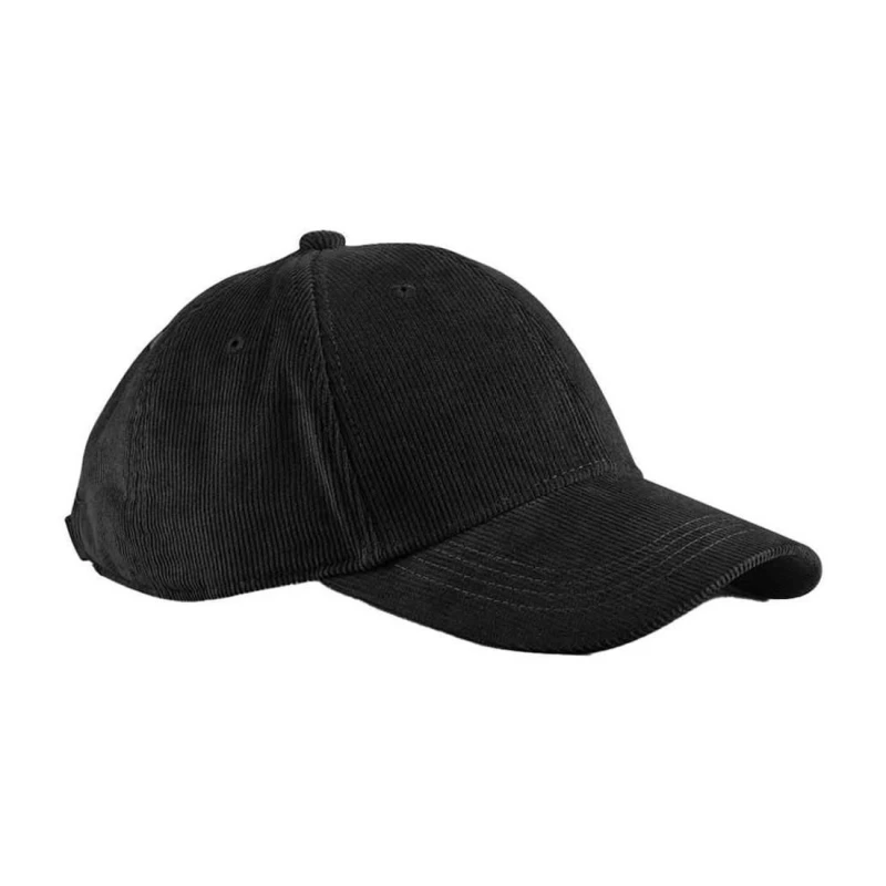Image of Beechfield Beechfield Men EarthAware Cord Baseball Cap in Black One Size Male 5063693934323
